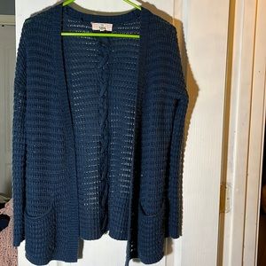 Pink Republic Junior’s Navy Blue Knit Cardigan Size: small